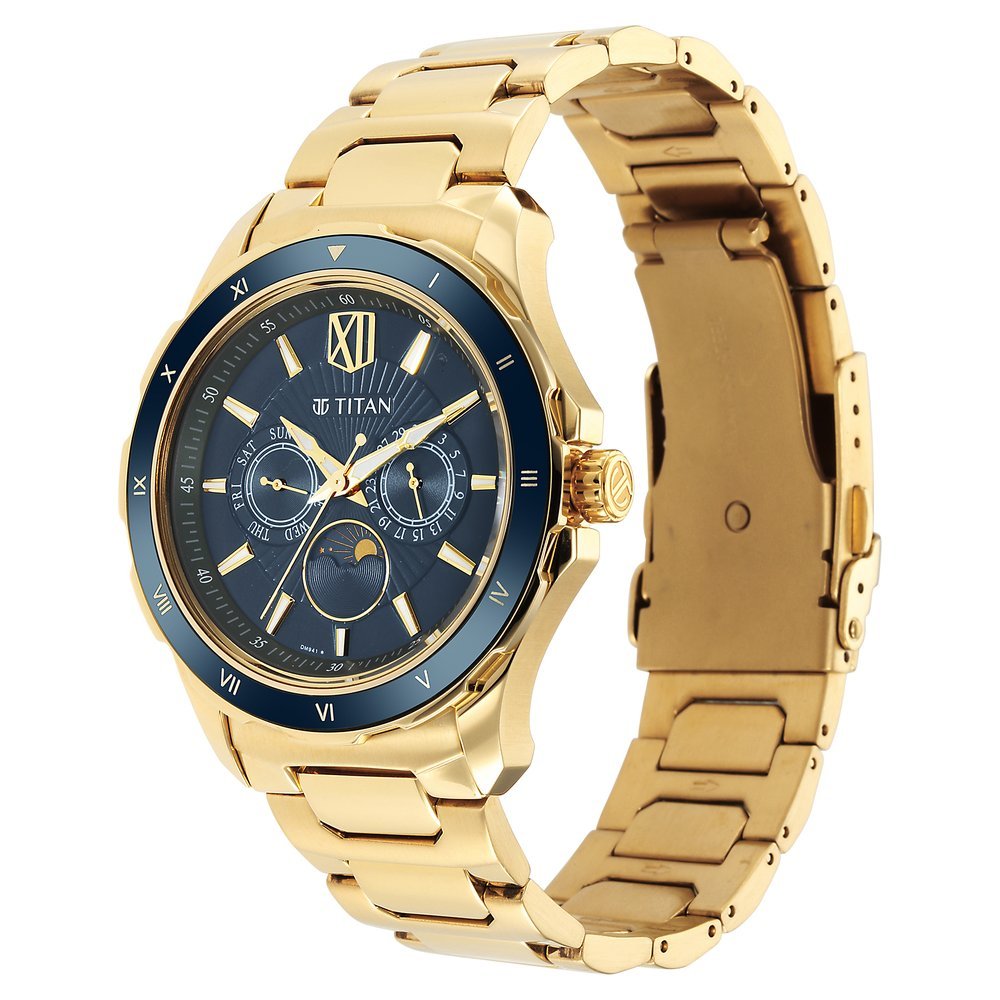 Titan Regalia Premium Green Dial Quartz Multifunction Stainless Steel Strap watch for Men - Image 4
