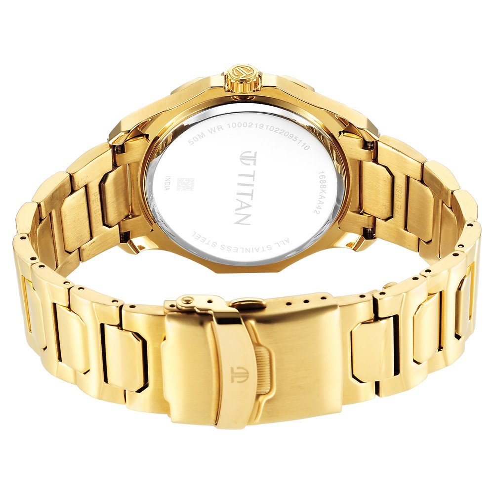 Titan Regalia Premium Green Dial Quartz Multifunction Stainless Steel Strap watch for Men - Image 6