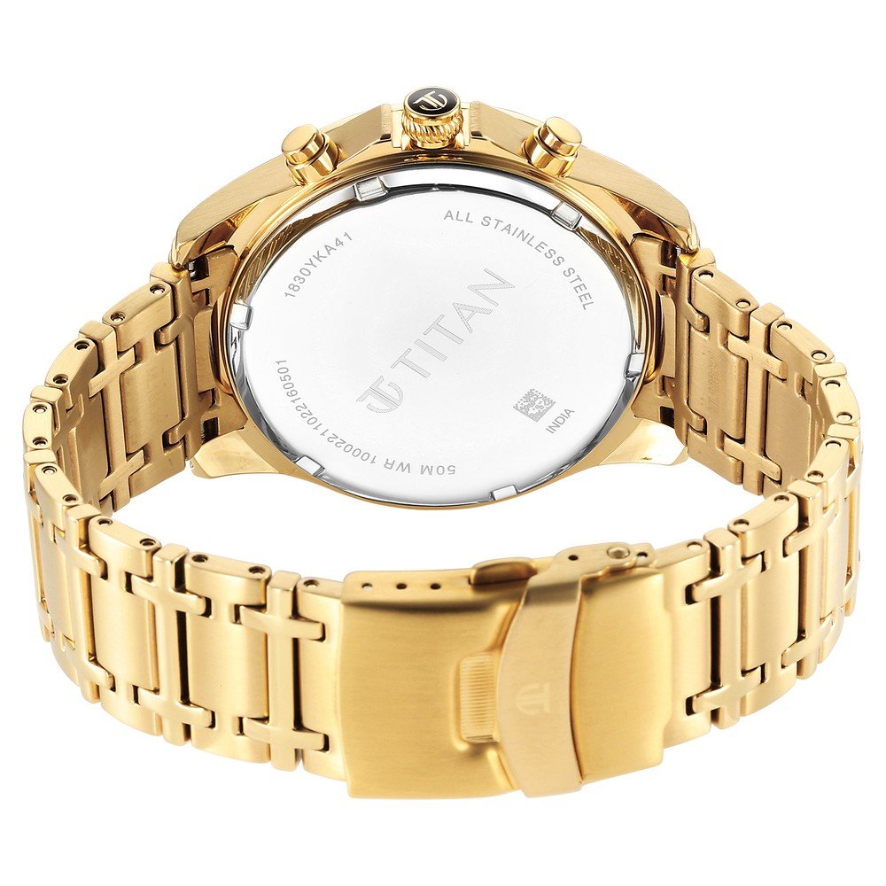 Titan Regalia Premium Green Chrono Stainless Steel Strap watch for Men - Image 7