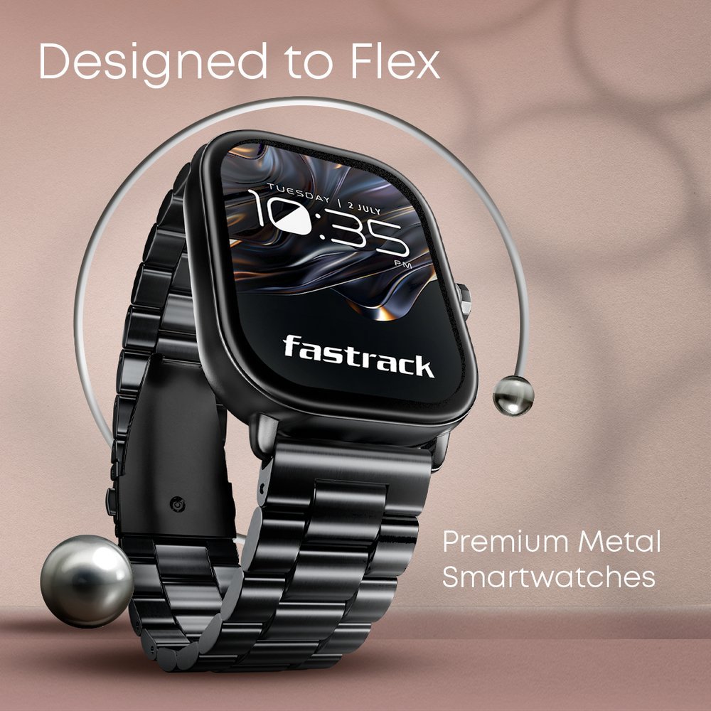 Fastrack Radiant FX2 Luxury Metal Smartwatch with largest 5.1 AMOLED Display with Functional Crown - Image 4