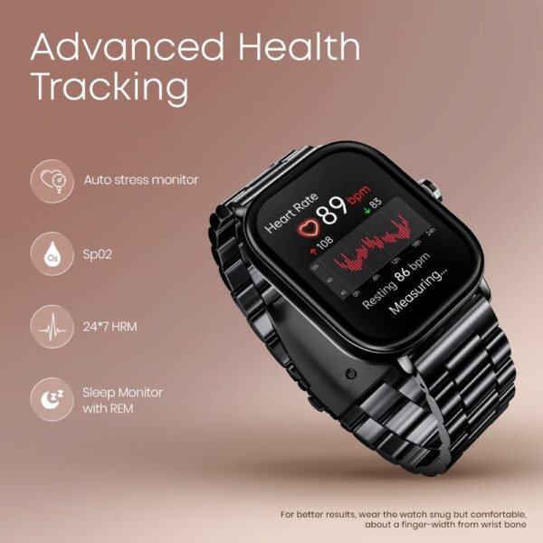 Fastrack Radiant FX2 Luxury Metal Smartwatch with largest 5.1 AMOLED Display with Functional Crown - Image 8