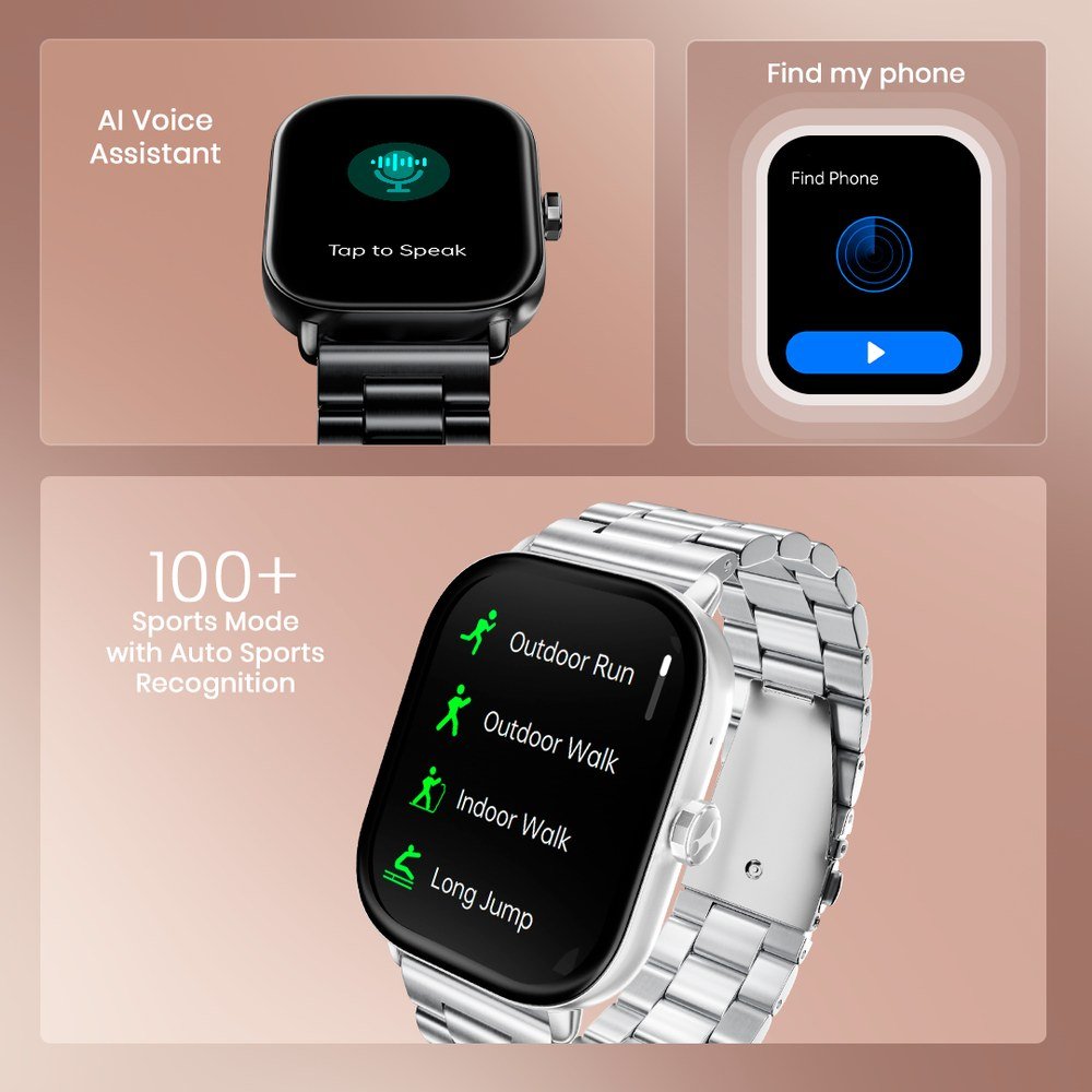 Fastrack Radiant FX2 Luxury Metal Smartwatch with largest 5.1 AMOLED Display with Functional Crown - Image 9