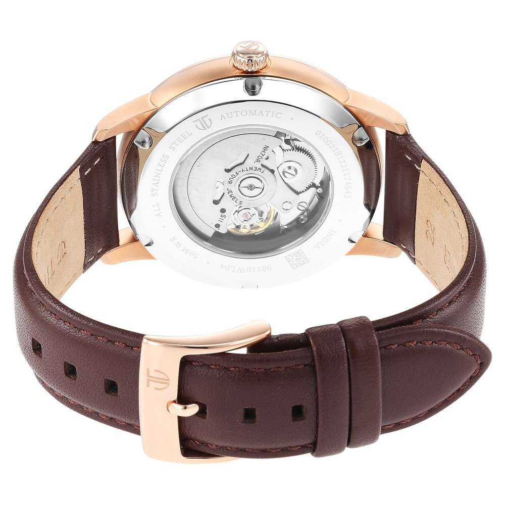 Titan Mechanical Green Dial Automatic watch for Men with Leather Strap - Image 6