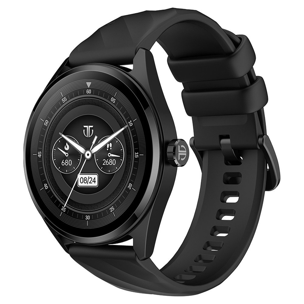 Titan Crest with 3.63 cm AMOLED Display with AOD, Functional Crown, BT Calling, Premium Smartwatch with Black Strap - Image 3