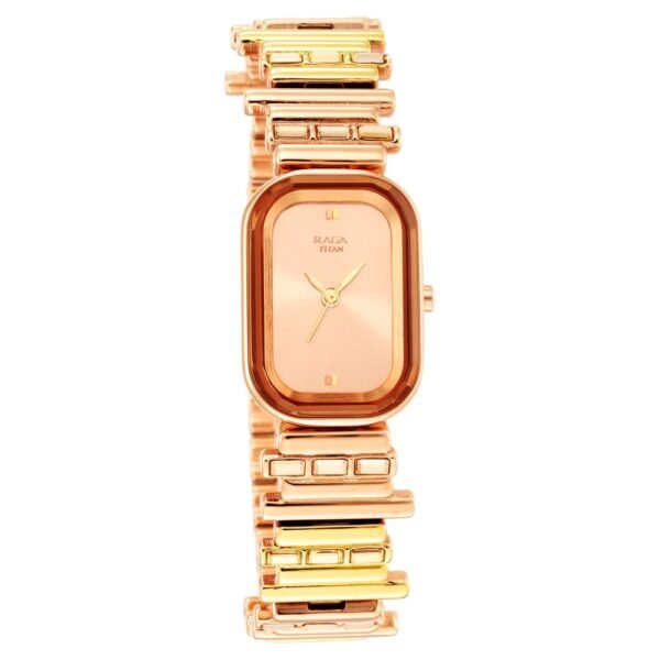 Titan Raga Love All Rose Gold Dial Analog Metal Strap Watch for Women - Image 5