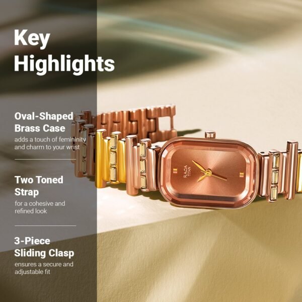 Titan Raga Love All Rose Gold Dial Analog Metal Strap Watch for Women - Image 4
