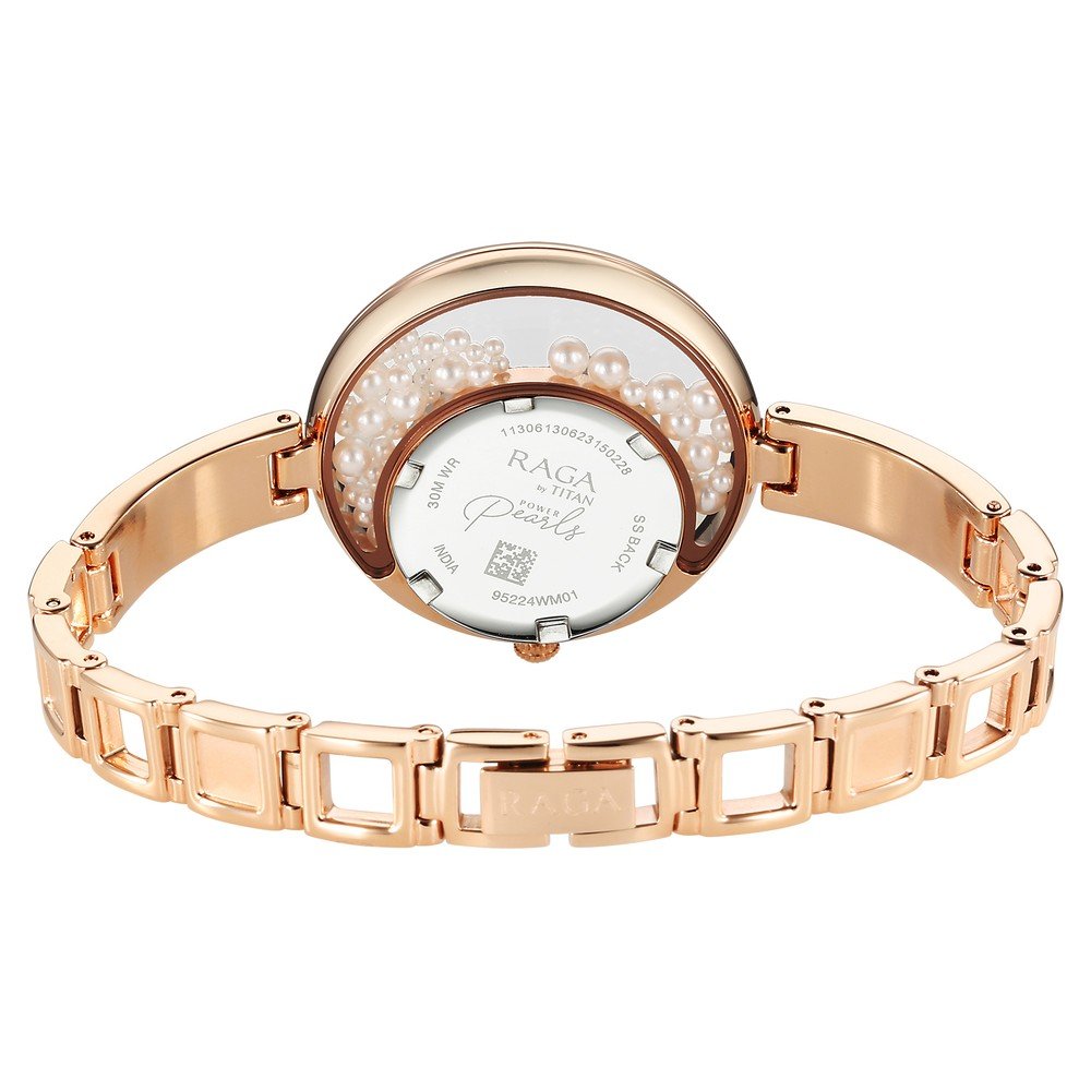 Titan Raga Power Pearls Quartz Analog White Dial with loose pearls Metal Strap Watch for Women - Image 8