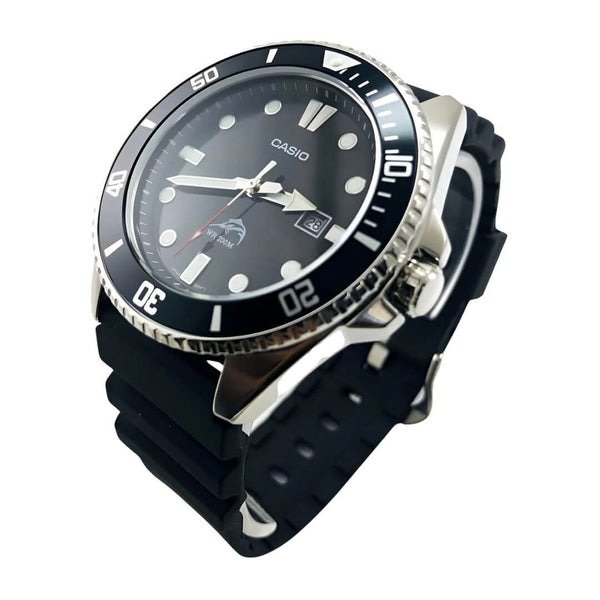 Casio MDV106 Series Black Stainless Steel Case & Resin Band Unisex Analog Watch - Image 3
