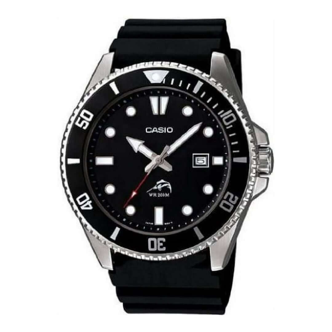 Casio MDV106 Series Black Stainless Steel Case & Resin Band Unisex Analog Watch - Image 6