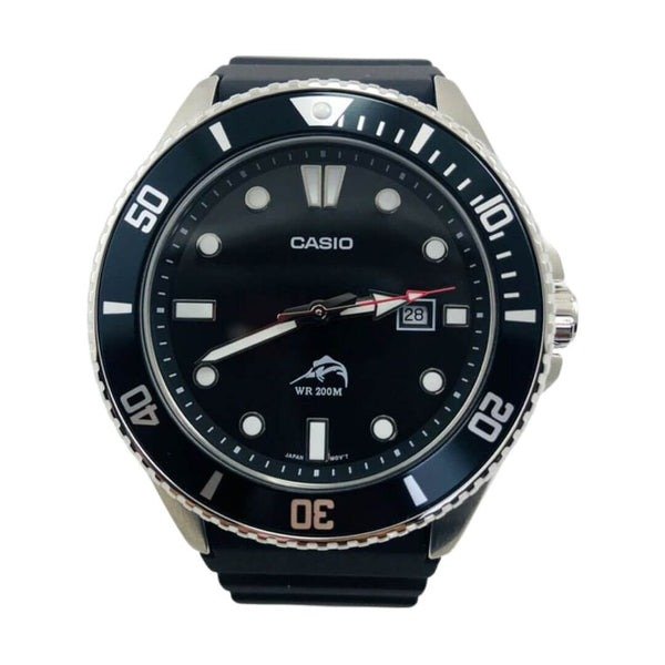 Casio MDV106 Series Black Stainless Steel Case & Resin Band Unisex Analog Watch - Image 2