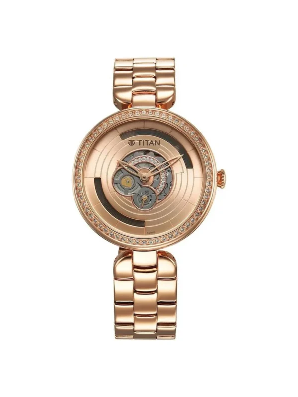 Titan 95229WM01 Purple Abstract Analog Watch for Women